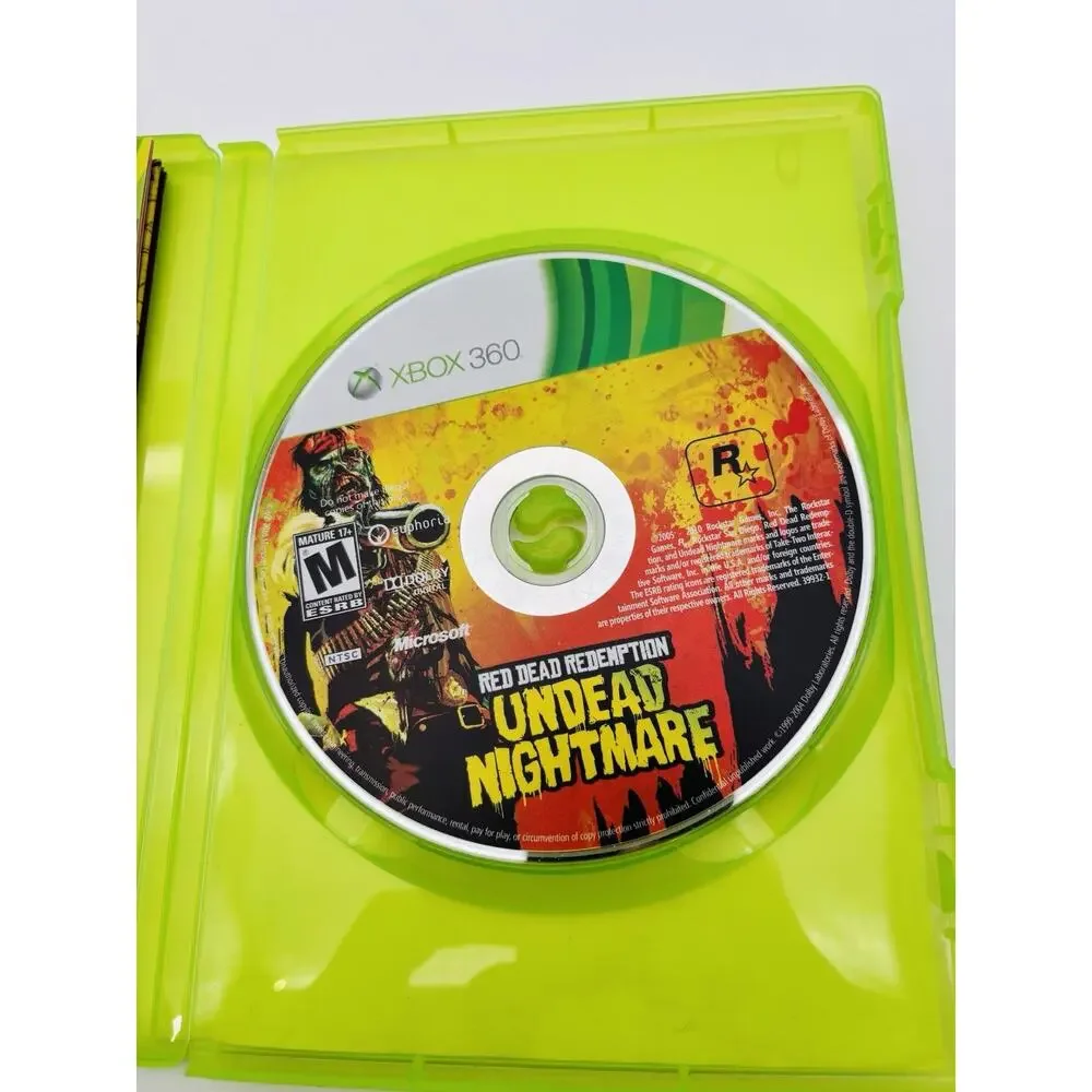 Red Dead Redemption Undead Nightmare Xbox 360 Complete CIB w/Map Tested Works